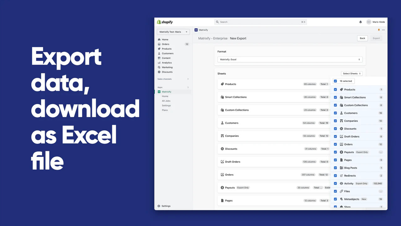 export data excel file